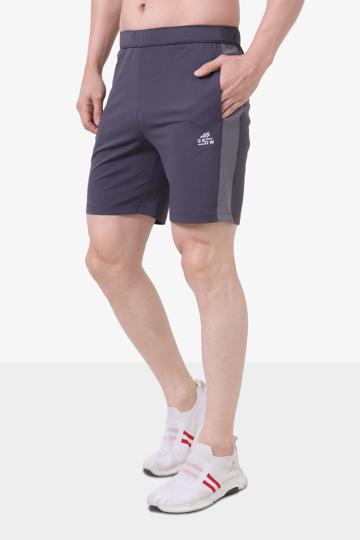 GROW Athleisure All Purpose Shorts grey buy online at best price growathleisure (3)
